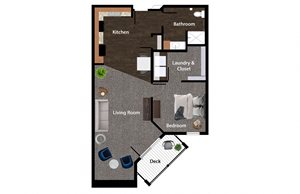 One Bedroom Connex Apartments in St. Michael, MN